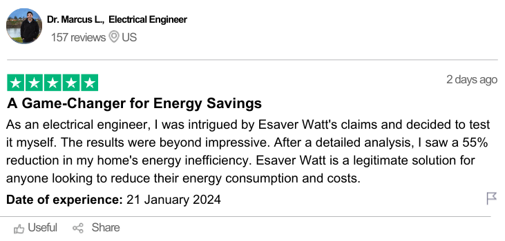 Esaver Watt real testimonials