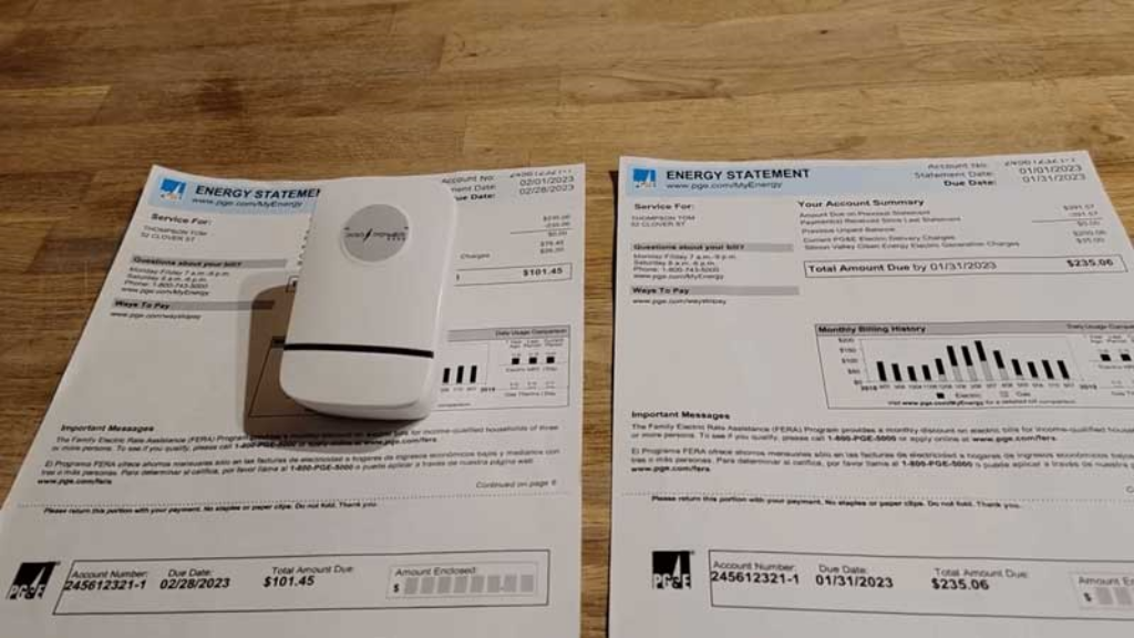 Esaver Watt bill before and after